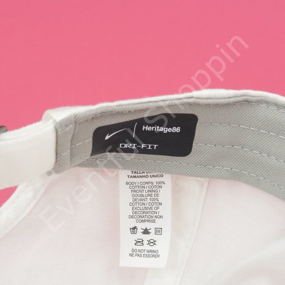 Nike Heritage86 Georgia Bulldogs Football 6 Panel Adjustable Hat in White - Picture 11 of 12